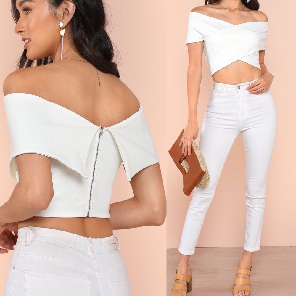 🆕Barton wrap Criss cross back zip top - Picture 4 of 7